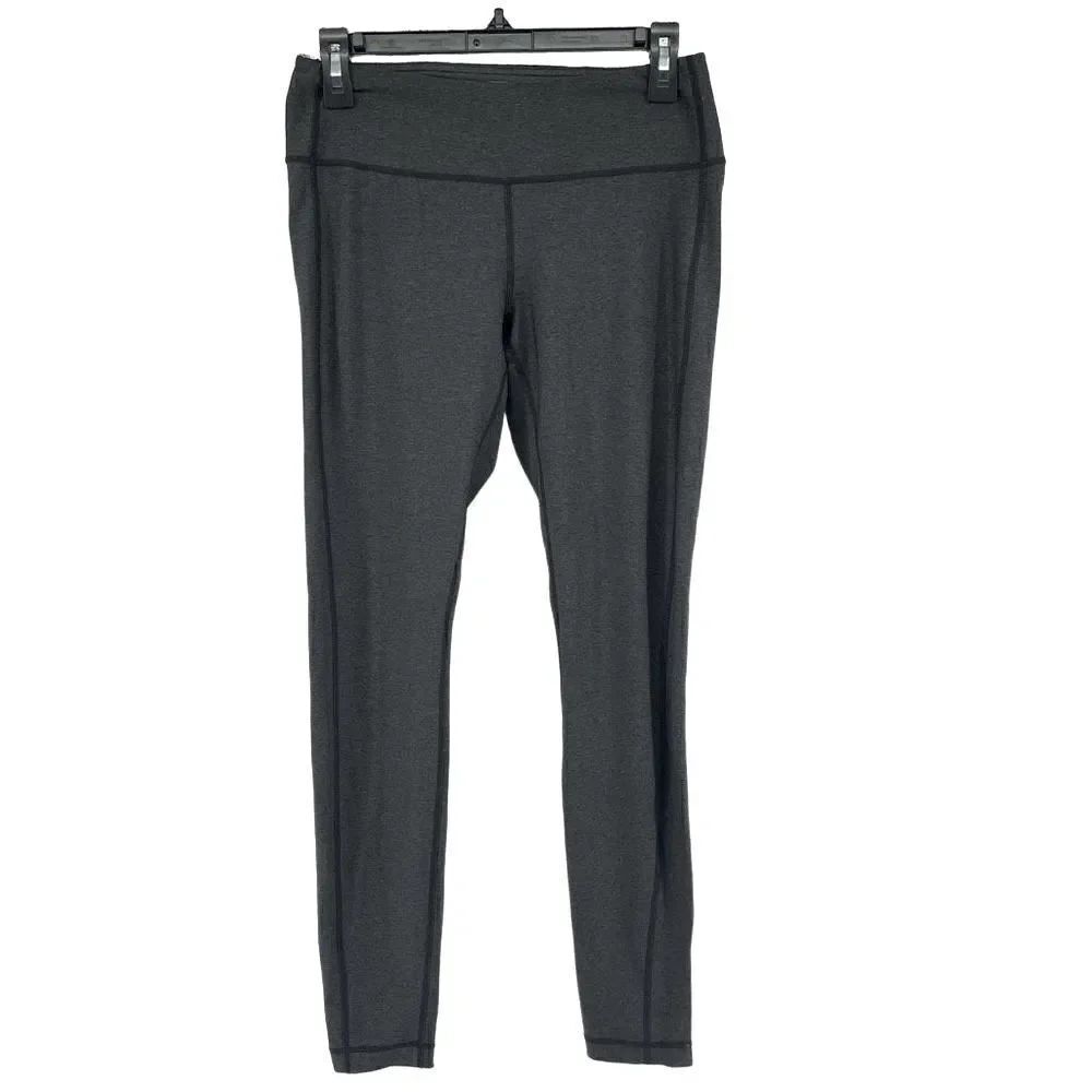 Z By Zella Women’s Gray Seamless Back Zip Pocket Cropped Active Leggings Medium
